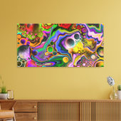 Farbenfrohe Blast Fluid Art Digital Pour Malerei Leinwanddruck (Insitu (Wohnzimmer))