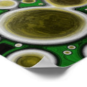 Farbenfrohe Blast Fluid Art Digital Pour Malerei Poster (Ecke)