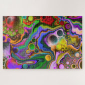 Farbenfrohe Blast Fluid Art Digital Pour Malerei Puzzle (Horizontal)