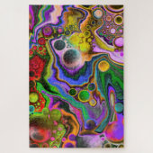 Farbenfrohe Blast Fluid Art Digital Pour Malerei Puzzle (Vertikal)