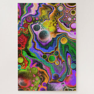 Farbenfrohe Blast Fluid Art Digital Pour Malerei Puzzle