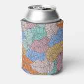 Farbenfrohe Blätter: abstrakter Malhintergrund. Dosenkühler (Kanne Rückseite)