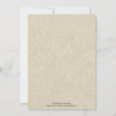 Farbenfrohe Blätter auf beige Hochzeitseinladung Einladung (Rückseite)