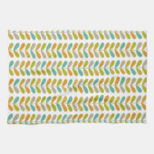 Farbenfrohe Blätter auf der Pflanze Retro Mitte Ja Geschirrtuch (Horizontal)