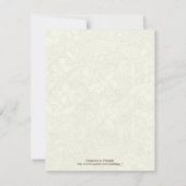 Farbenfrohe Blätter auf ecru Hochzeit RSVP Karte (Rückseite)