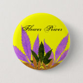 Farbenfrohe Blätter Blume Power Button (Vorderseite)