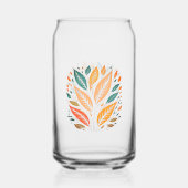 Farbenfrohe Blätter Dosenglas (Vorderseite)