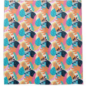 Farbenfrohe Blätter Duschvorhang (Vorderseite)