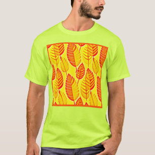 Farbenfrohe Blätter Elegance Muster T-Shirt