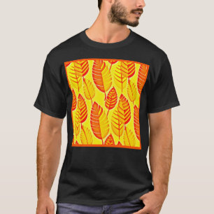 Farbenfrohe Blätter Elegance Muster T-Shirt