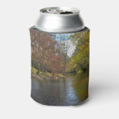 Farbenfrohe Blätter fallen Reflektionen über den H Dosenkühler (Kanne Rückseite)