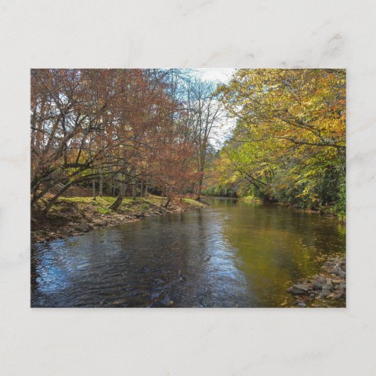 Farbenfrohe Blätter fallen Reflektionen über den H Postkarte (Vorderseite)