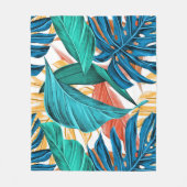 Farbenfrohe Blätter Fleecedecke (Vorderseite)