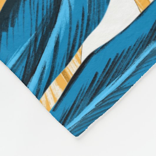 Farbenfrohe Blätter Fleecedecke (Ecke)