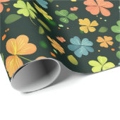 Farbenfrohe Blätter Geschenkpapier (Rolleneckpunkt)