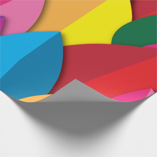 Farbenfrohe Blätter Geschenkpapier (Ecke)