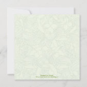 Farbenfrohe Blätter, helle Limone Hochzeitseinladu Einladung (Rückseite)