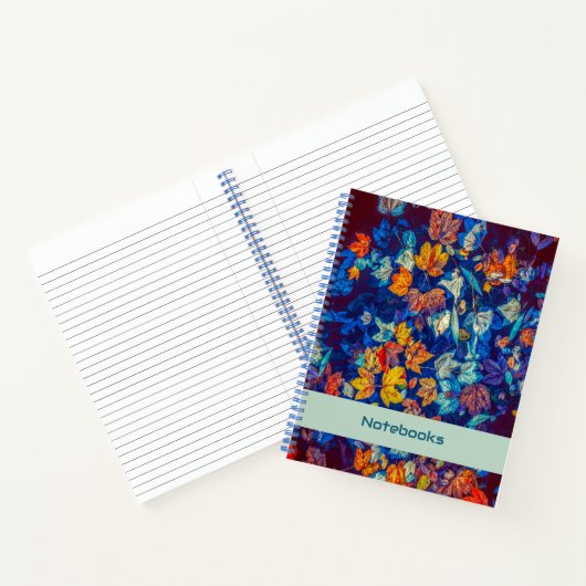Farbenfrohe Blätter Herbst-Notebook Notizblock (Innenseite)