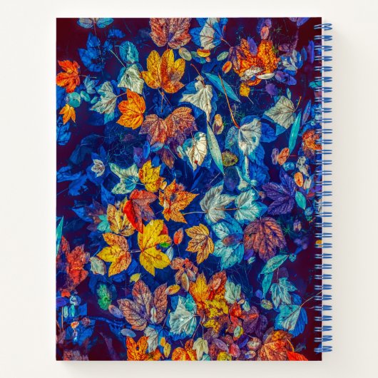 Farbenfrohe Blätter Herbst-Notebook Notizblock (Rückseite)