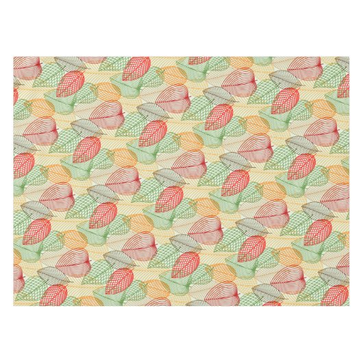 Farbenfrohe Blätter in modernem Design Tischdecke (Vorderseite (Horizontal))