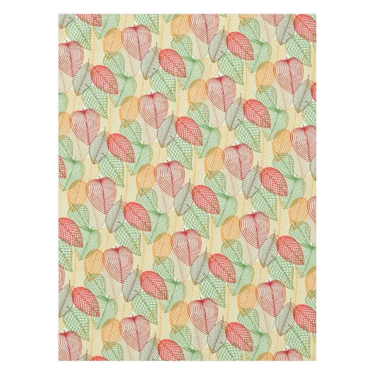 Farbenfrohe Blätter in modernem Design Tischdecke (Vorderseite)