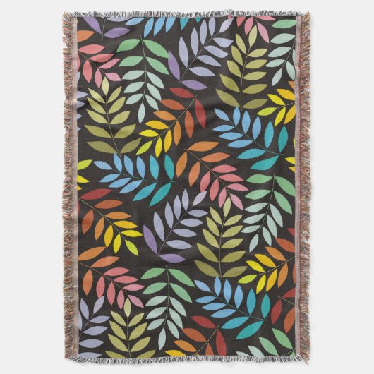 Farbenfrohe Blätter in Regenbogenfarben nach Maß Decke (Vorderseite Vertikal)