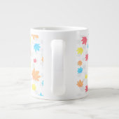 Farbenfrohe Blätter Jumbo-Tasse (Rückseite)