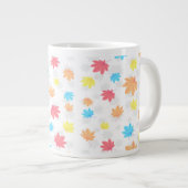 Farbenfrohe Blätter Jumbo-Tasse (Vorderseite Rechts)