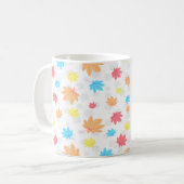 Farbenfrohe Blätter Kaffeetasse (Vorderseite Links)