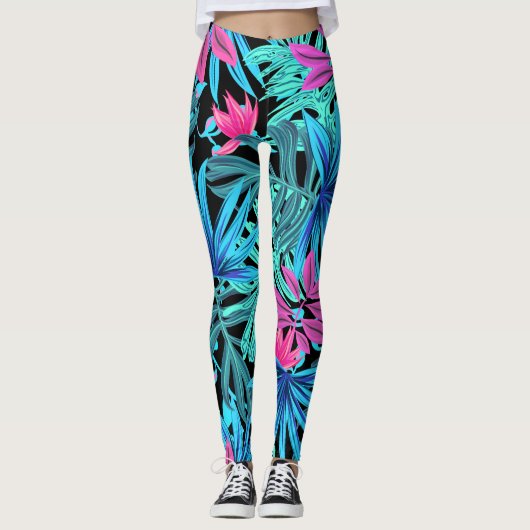 Farbenfrohe Blätter Kunst, Leggings (Vorderseite)