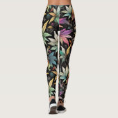 Farbenfrohe Blätter Leggings (Rückseite)