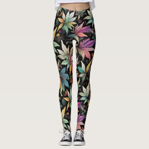 Farbenfrohe Blätter Leggings