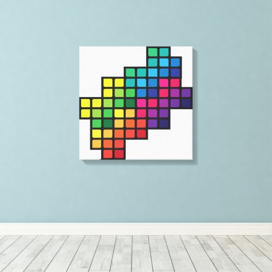 Farbenfrohe Blätter Leinwanddruck (Insitu (Holzboden))