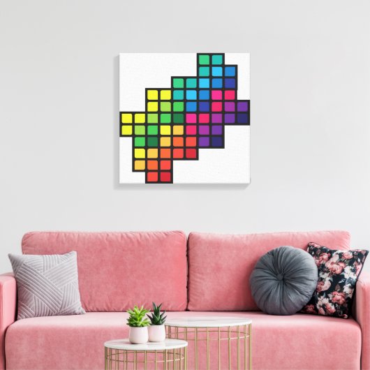 Farbenfrohe Blätter Leinwanddruck (Insitu (Wohnzimmer))