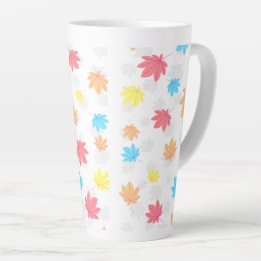 Farbenfrohe Blätter Milchtasse (Rechte Ecke)