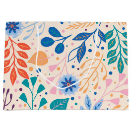 Farbenfrohe Blätter Moderne Folientypen Große Geschenktüte