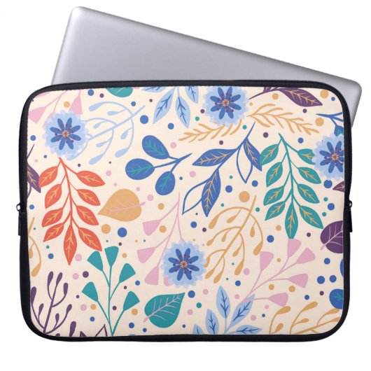 Farbenfrohe Blätter Moderne Folientypen Laptopschutzhülle (Vorderseite)