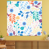 Farbenfrohe Blätter Moderne Folientypen Leinwanddruck (Insitu (Wohnzimmer))