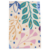 Farbenfrohe Blätter Moderne Folientypen Mittlere Geschenktüte (Vorderseite)