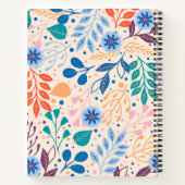 Farbenfrohe Blätter Moderne Folientypen Notizblock (Rückseite)