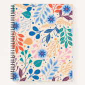 Farbenfrohe Blätter Moderne Folientypen Notizblock (Vorderseite)