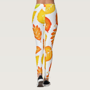 Farbenfrohe Blätter Muster Leggings