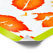 Farbenfrohe Blätter Muster Poster (Ecke)