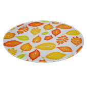 Farbenfrohe Blätter Muster Schneidebrett (Ecke)