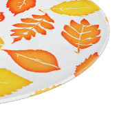 Farbenfrohe Blätter Muster Schneidebrett (Ecke)
