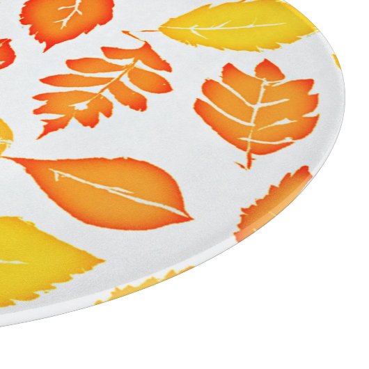 Farbenfrohe Blätter Muster Schneidebrett (Ecke)