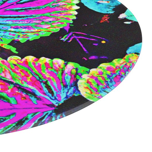 Farbenfrohe Blätter Muster Schneidebrett (Ecke)