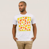 Farbenfrohe Blätter Muster T-Shirt (Vorne ganz)