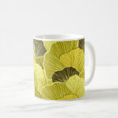 Farbenfrohe Blätter: nahtlose Olivenbaumstruktur. Kaffeetasse (VorderseiteRechts)