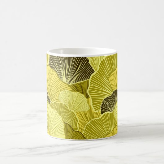 Farbenfrohe Blätter: nahtlose Olivenbaumstruktur. Kaffeetasse (Mittel)